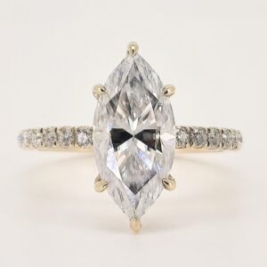 Customized Cvd Lab Grown Diamond Igi Certified Rings Solid Gold Engagement Ring Lab Grown Diamond Synthetic Diamond Ring