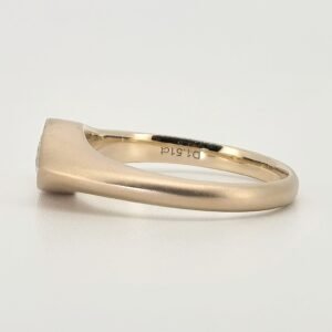 Alternative view of Marquise Cut Bezel Setting Lab Diamond Ring IGI Certified Synthetic Diamond Ring 14K Soild Gold Lab Grown Diamond Ring