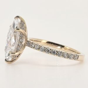 Alternative view of Customized Cvd Lab Grown Diamond Igi Certified Rings Solid Gold Engagement Ring Lab Grown Diamond Synthetic Diamond Ring