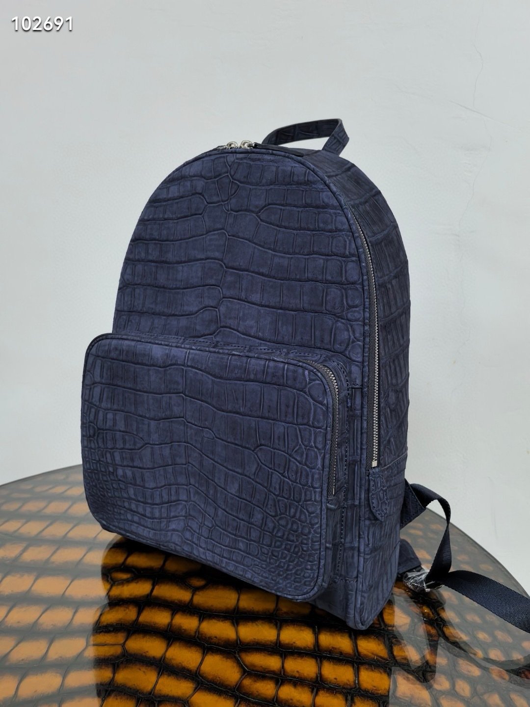 Crocodile Leather Large Travel Backpack - Image 2