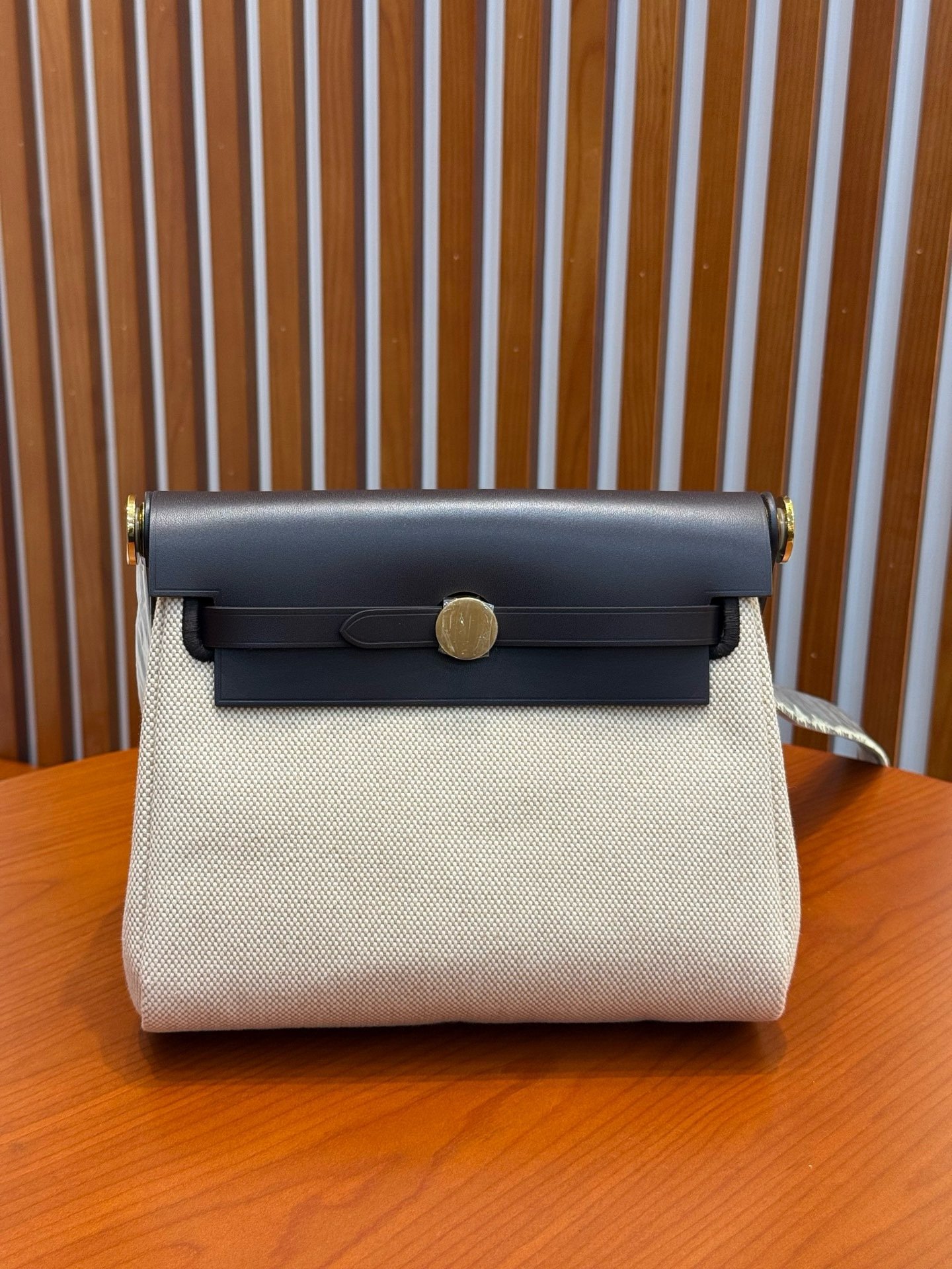 Canvas & Leather 20cm Mini Crossbody Bag - Image 3