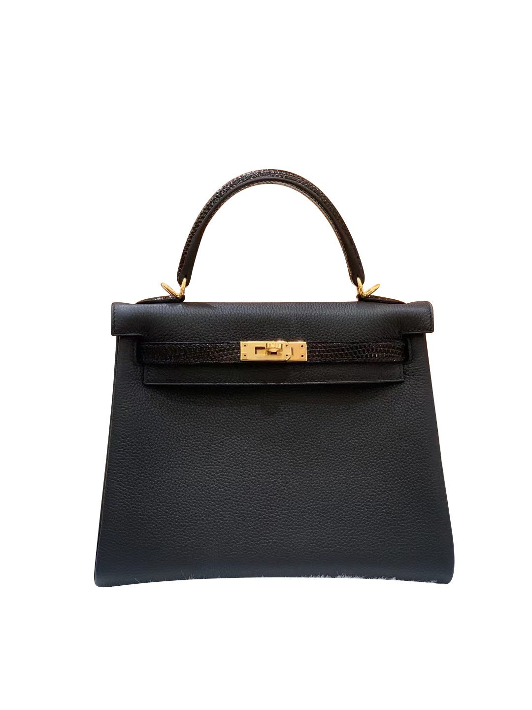 Togo & Lizard Leather Top-Handle Bag - Image 2